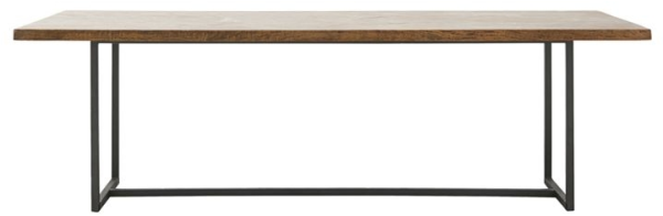 Spisebord House Doctor Kant mangotræ/metal 240x90 cm mørkebrun/sort