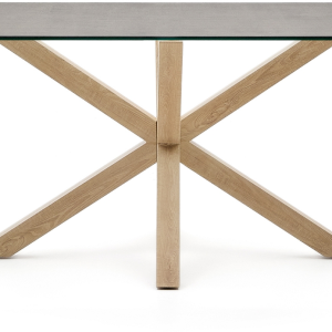 Spisebord Kave Home Arya sort keramisk bordplade stålstel 160x90 cm