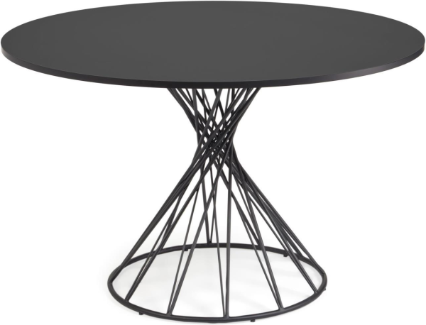 Spisebord Kave Home Niut rundt Ø120 cm sort