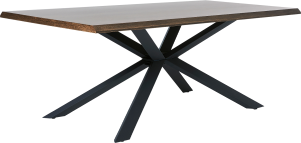 Spisebord Nordique Design Arno - røget egetræ & sort metal 200x100 cm