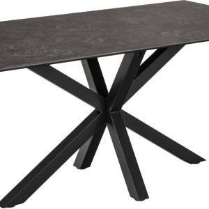 Spisebord Signature Bellona firkantet sort Fairbanks keramik 160 x 90 cm