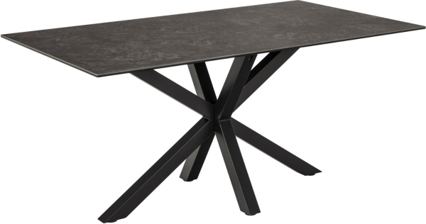 Spisebord Signature Bellona firkantet sort Fairbanks keramik 160 x 90 cm