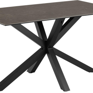 Spisebord Signature Bellona sort Fairbanks keramisk top 135x80 cm stålstel