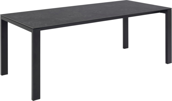 Spisebord Signature Elenique sort Fairbanks keramik & mat sort stålstel 200x90 cm