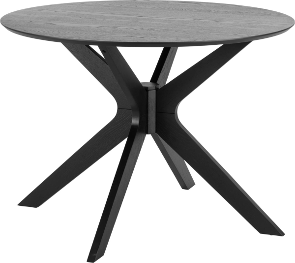 Spisebord Signature Priselle rundt Ø105 cm mat sort egetræsfinér