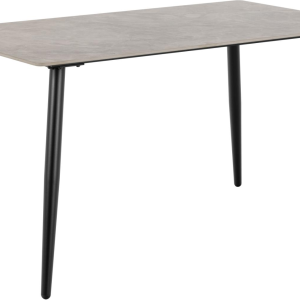 Spisebord Signature Zorina 140x80x75 cm - grå Batis keramik & mat sort stål