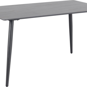 Spisebord Signature Zorina i mat sort Grantham keramik med pulverlakeret stålstel 140x80x75 cm