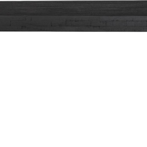 Spisebord Studio White Suri rektangulært 220x100 cm sort teaktræ bordplade metalstel