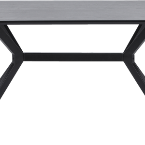 Spisebord WOOOD Exclusive Bruno, MDF/stål, 160x90x75 cm, mat sort