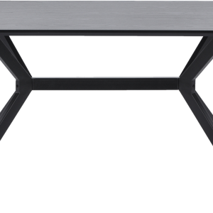 Spisebord WOOOD Exclusive Bruno - Sort mat MDF & stålramme, 200x90 cm til 6-8 personer
