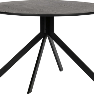Spisebord WOOOD Exclusive Bruno rund Ø120 cm mat sort MDF/stål