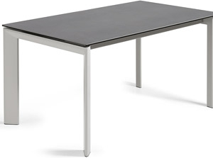 Spisebord med udtræk Kave Home Axis 160-220 cm sort/grå keramik stål