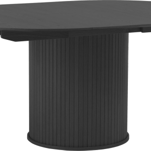 Spisebord med udtræk Nordique Design Nola Ø120-167 cm sort egetræ