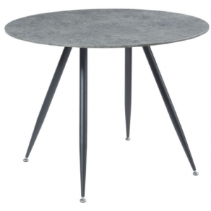 TJAR Rundt spisebord i stål og MDF H75 x Ø100 cm - Sort/Betongrå