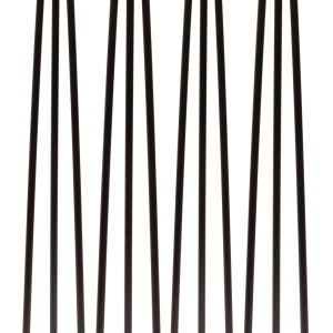Understel til spisebord Nielsen Design Elias 3-rods hairpin bordben sæt 4 stk sort pulverlakeret metal 71 cm