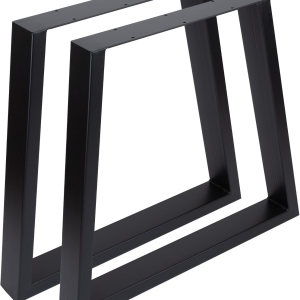 Understel til spisebord Nielsen Design Liam, sort pulverlakeret metal trapezformet bordstel, bordben H72xB80 cm