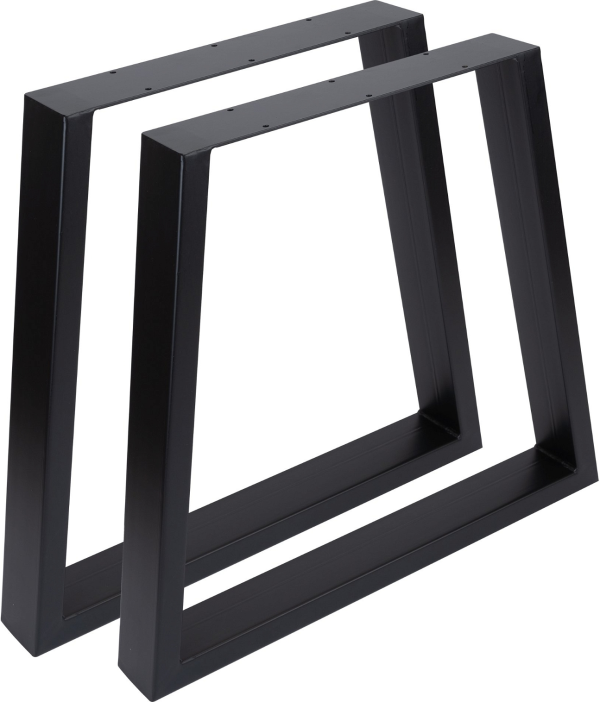 Understel til spisebord Nielsen Design Liam, sort pulverlakeret metal trapezformet bordstel, bordben H72xB80 cm
