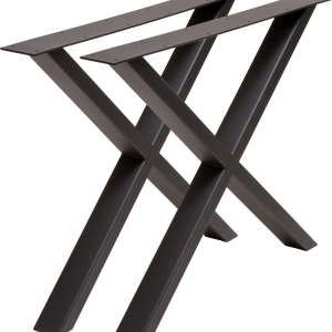 Understel til spisebord Nielsen Design Lucas krydsben 2 stk sort pulverlakeret metal