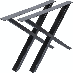 Understel til spisebord Nielsen Design Oscar - sort pulverlakeret krydsstel H71,5 x B75,5 cm bæreevne 200 kg