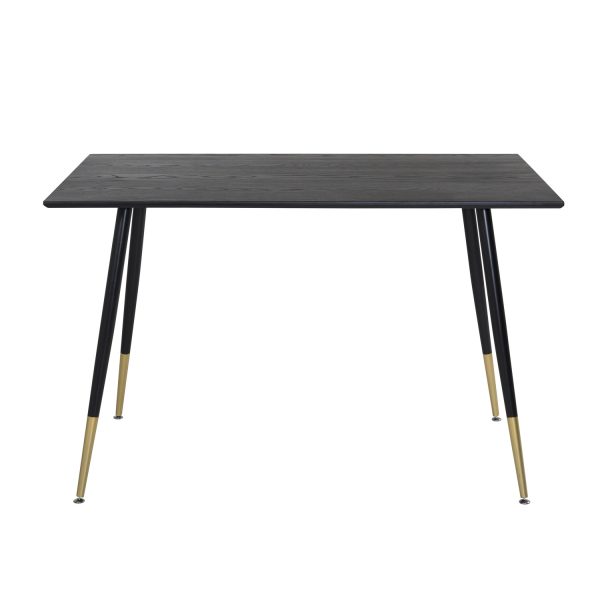 VENTURE DESIGN Dipp spisebord - sort MDF og sort metal (120x85)