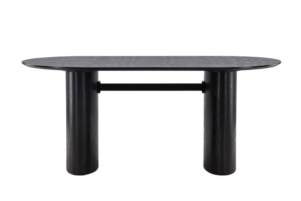VENTURE DESIGN Isolde spisebord, oval - sort MDF (180x75)