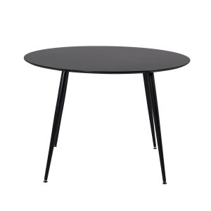 VENTURE DESIGN Silar spisebord - sort MDF og sort metal (Ø100)