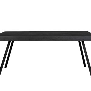 WHITE LABEL LIVING Suri spisebord, rektangulær - sort teaktræ og metal (220X100)