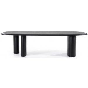 Walter organisk spisebord i egetræsfinér 300 x 120 cm - Sort