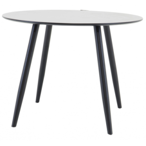 PLAY Rundt spisebord i stål og mdf Ø100 cm - Sort