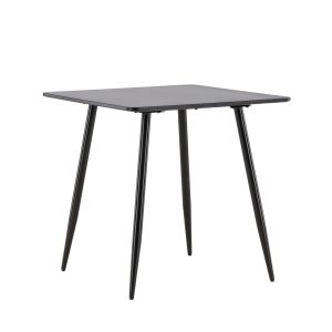VENTURE DESIGN Polar spisebord, kvadratisk - sort MDF og stål (75x75)