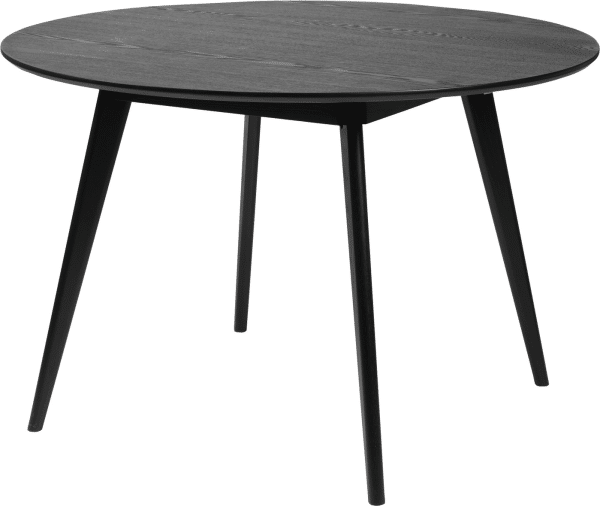 Rowico Yumi spisebord Ø115 cm sort askefiner/massivt gummitræ nordisk design