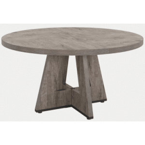 Rundt spisebord i metal og møbelplade Ø120 cm - Sort/Grå