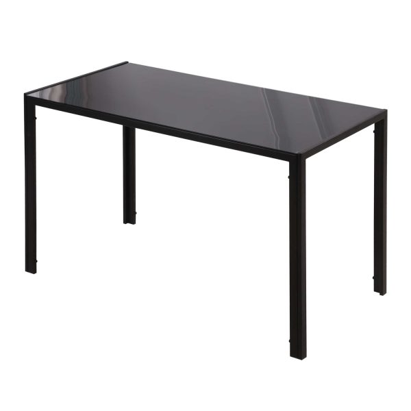 Spisebord køkkenbord stort bord, moderne design, 120 cm x 60 cm x 75 cm, sort