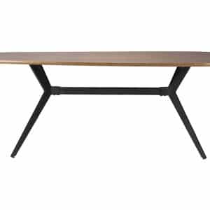 WHITE LABEL LIVING Chase spisebord, organisk rektangulær - brun MDF og sort jern (180x90)