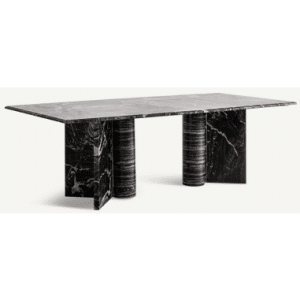 GAUTBY Spisebord i marmor 240 x 120 cm - Sort marmor