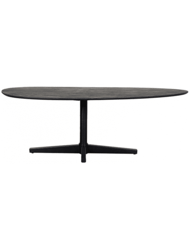 ROSE Organisk spisebord i stål og mangotræ 180 x 100 cm - Sort/Sort