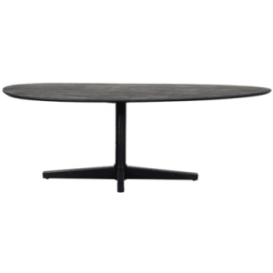 ROSE Organisk spisebord i stål og mangotræ 220 x 110 cm - Sort/Sort