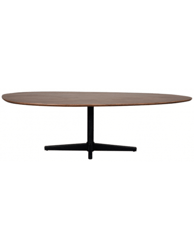 ROSE Organisk spisebord i stål og mangotræ 260 x 110 cm - Sort/Brun