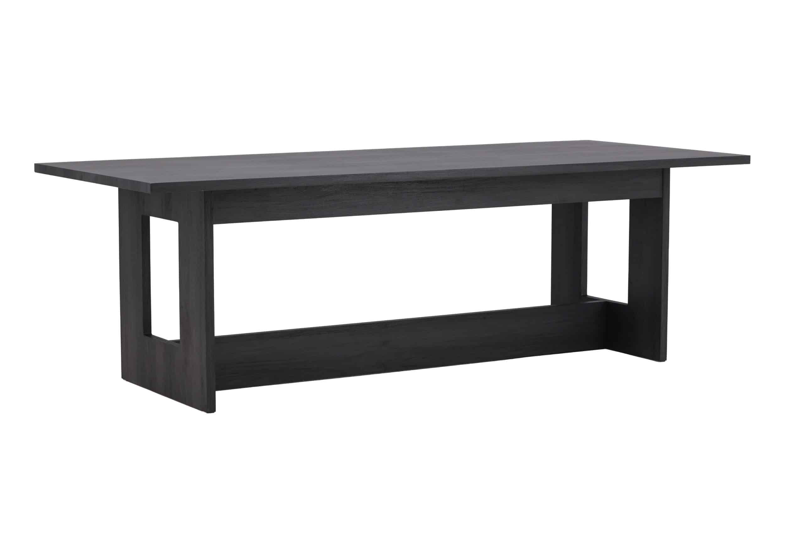 VENTURE DESIGN Milly spisebord, rektangulær - sort MDF (100x235)