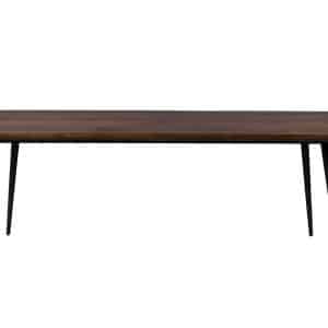 DUTCHBONE Alagon spisebord, rektangulær - brun valnøddefinér og sort stål (200X90)