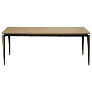 EDGE Spisebord med udtræk i metal og egetræsfinér 200 - 300 x 100 cm - Sort/White wash