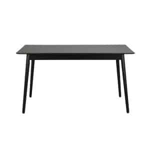 ROWICO Lotta spisebord - sort asketræsfiner og gummitræ (140x90)