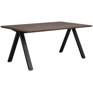 Rowico Carradale spisebord i metal og egetræ 170 x 100 cm - Sort/Brun