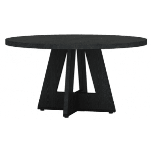 Rundt spisebord i metal og møbelplade Ø120 cm - Sort