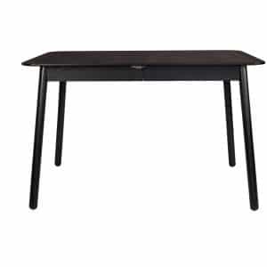 ZUIVER Glimps spisebord, m. butterflybordplade - sort egetræsfinér og asketræ (120/162x80)