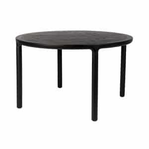 ZUIVER Storm spisebord, rund - sort askefinér og gummitræ (Ø128)