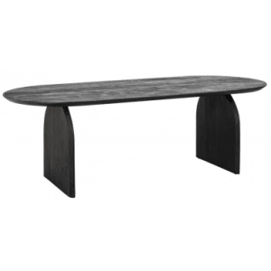 Hudson ovalt spisebord i mangotræ 235 x 100 cm - Sort