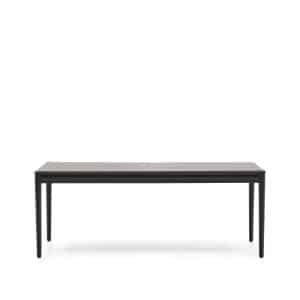 KAVE HOME Lenon spisebord, m. butterflybordplade - sort egefinér/egetræ (200(280)x90)