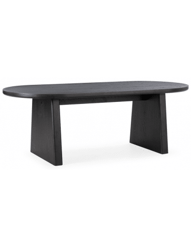 BLAIR Ovalt spisebord i MDF 220 x 100 cm - Sort