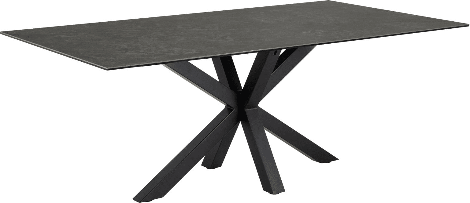 Spisebord Signature Bellona rektangulært i sort Fairbanks keramik 200x100 cm